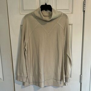 Lou & Grey size large cream colored cowl neck